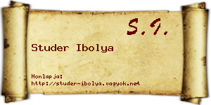 Studer Ibolya névjegykártya