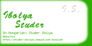 ibolya studer business card